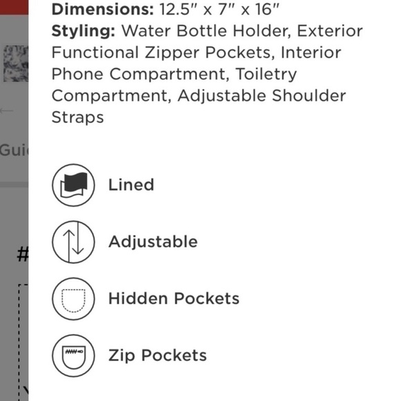 Fabletics Black Backpack - Picture 3 of 4